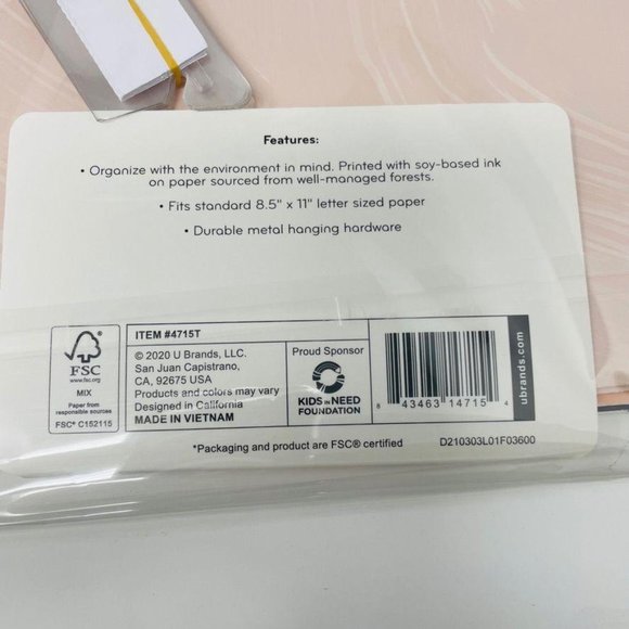 U Brands 6ct Hanging File Folders Natural Contours - Picture 8 of 8